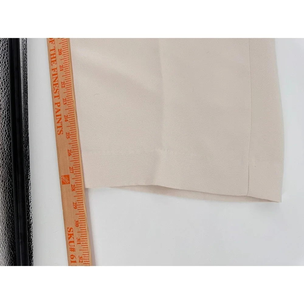 Banana Republic Hayden Wide-Leg Crepe‎ Pants Beige High-Rise XL 762785-03